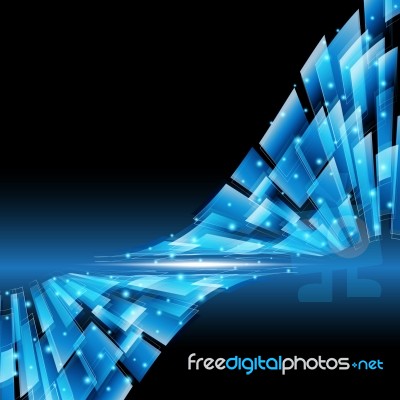 Abstract Technology Rectangle Line With Light  Illustratio Stock Image