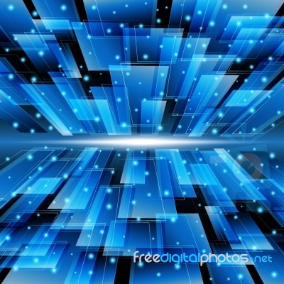 Abstract Technology Rectangle Line With Light  Illustratio Stock Image