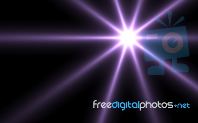 Abstract Thick Lens Flare Light Over Black Background Stock Image