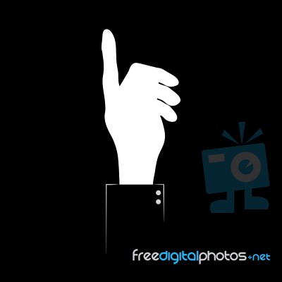 Abstract Touch Point Hand Businessman Suit Sleeve Stock Image