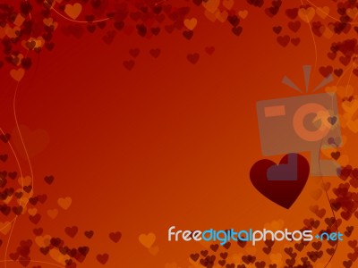 Abstract Valentines Day Background With Hearts Stock Photo