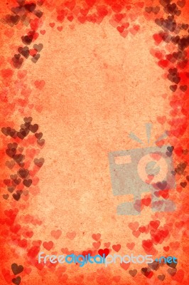 Abstract Valentines Day Background With Hearts Stock Photo