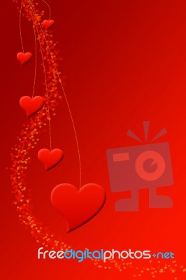 Abstract Valentines Day Background With Hearts Stock Photo