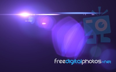 Abstract Violet Light On Black Background Stock Image