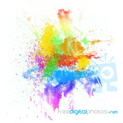 Abstract Watercolor Hand Painted Background Stock Photo