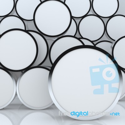 Abstract White Rounded Box Display Stock Image