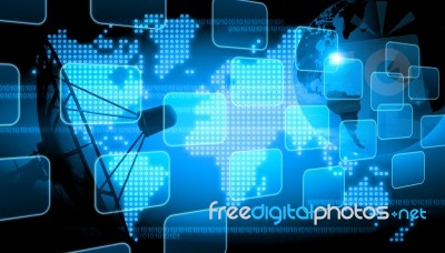 Abstract World Technology Background Stock Image