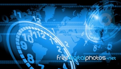 Abstract World Technology Background Stock Image