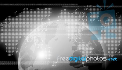 Abstract World Technology Background Stock Image