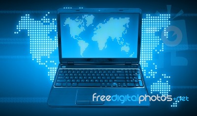 Abstract World Technology Background Stock Image