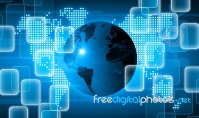 Abstract World Technology Background Stock Image