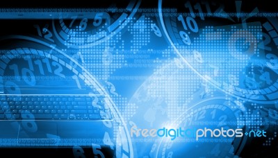 Abstract World Technology Background Stock Image