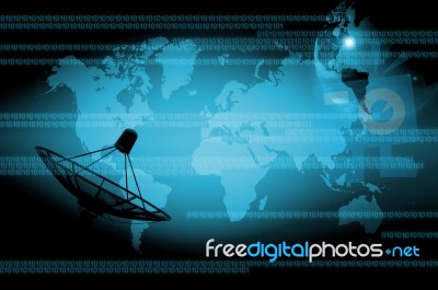 Abstract World Technology Background Stock Image