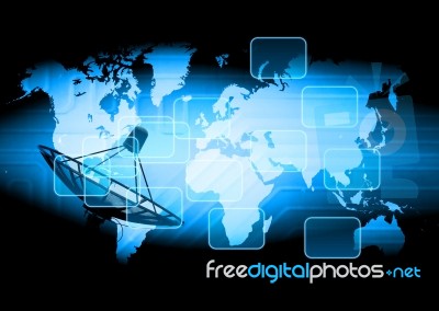Abstract World Technology Background Stock Image