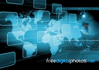 Abstract World Technology Background Stock Image