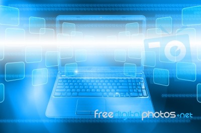 Abstract World Technology Background Stock Photo