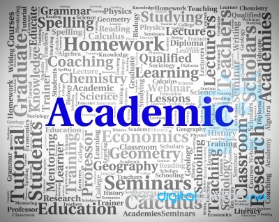 Academic Word Represents Military Academy And Academies Stock Image