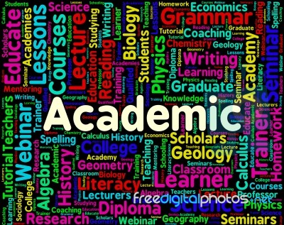 Academic Word Represents Military Academy And Institutes Stock Image