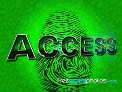 Access Security Means Unauthorized Entry And Permission Stock Image