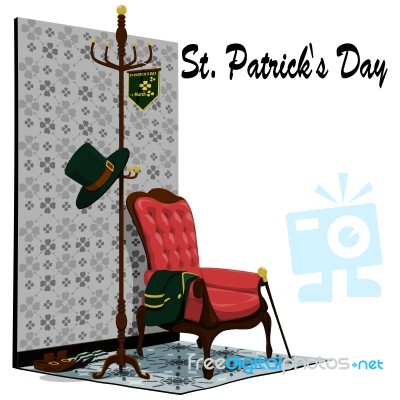 Accessories Of St. Patrick's Day In The Room Stock Image