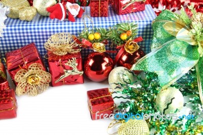 Accessory Decorations In Christmas Or New Year Stock Photo