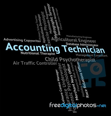 Accounting Technician Indicates Balancing The Books And Accounta… Stock Image