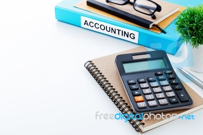 Accounting Work Background Stock Photo