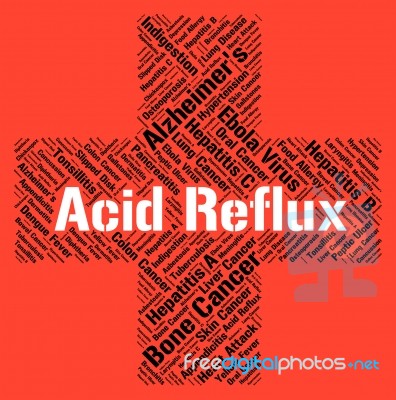 Acid Reflux Represents Poor Health And Affliction Stock Image