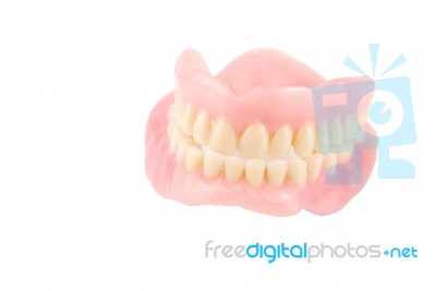 Acrylic Denture Stock Photo