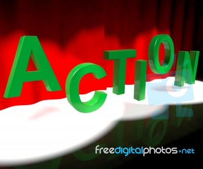 Action Letters Dancing Stock Image