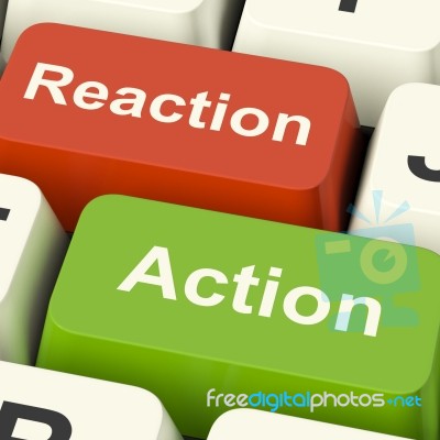 Action Reaction Computer Keys Stock Image