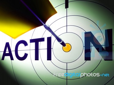 Action Shows Urgency To Succeed In Competition Stock Image