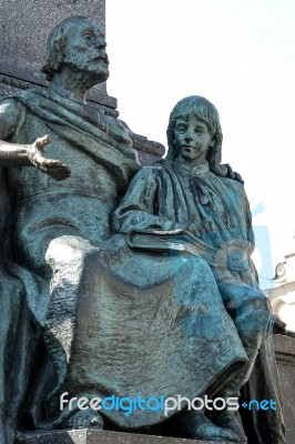 Adam Mickiewicz Monument In Krakow Stock Photo