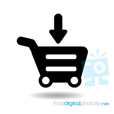 Add To Cart Icon  Illustration Eps10 On White Background Stock Image