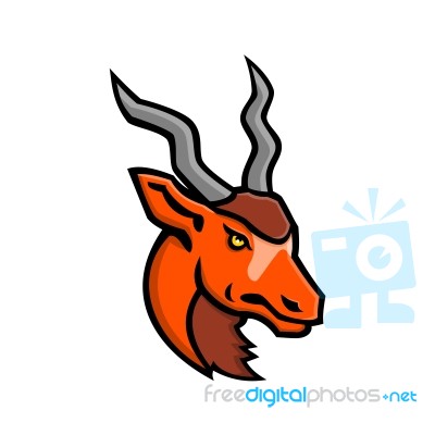 Addax Head Mascot Stock Image