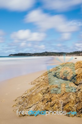 Adder Rock Beach On Stradbroke Island, Queensland Stock Photo