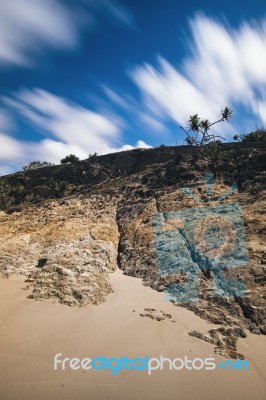 Adder Rock Beach On Stradbroke Island, Queensland Stock Photo