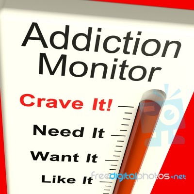 Addiction Monitor Stock Image