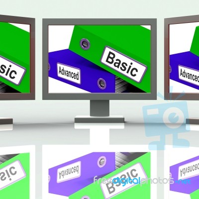 Advanced Basic Folders Screen Mean Program Features And Prices Stock Image