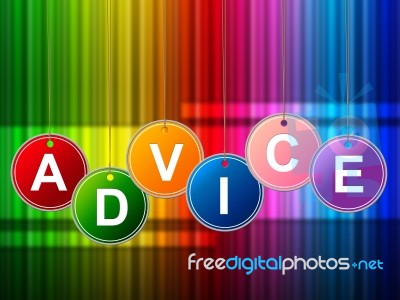 Advice Advisor Means Inform Information And Answers Stock Image