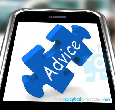 Advice On Smartphone Shows Guidance Stock Image