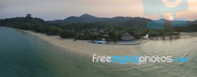 Aerial Panorama View Of Payam Island Ranong Andaman Sea Southern Of Thailand Important Natural Traveling Destination Stock Photo