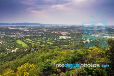 Aerial Veiw Of  Mandalay, Myanmar Stock Photo