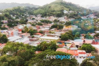 Aerial View At The Town Of Boaco In Nicaragua Stock Photo