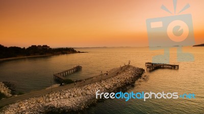 Aerial View Of Khao Laemya And Samed Island National Park Thailand Stock Photo