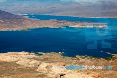 Aerial View Of Lake Mead Stock Photo