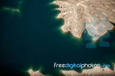 Aerial View Of Lake Mead Stock Photo