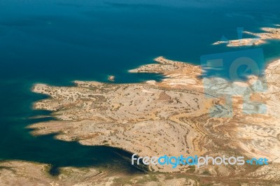 Aerial View Of Lake Mead Stock Photo