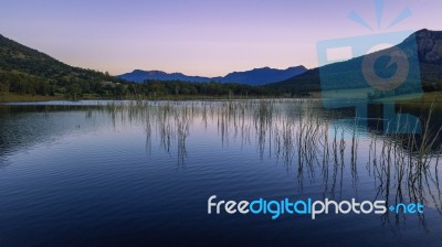 Aerial View Of Lake Moogerah In Queensland Stock Photo