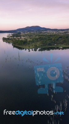 Aerial View Of Lake Moogerah In Queensland Stock Photo